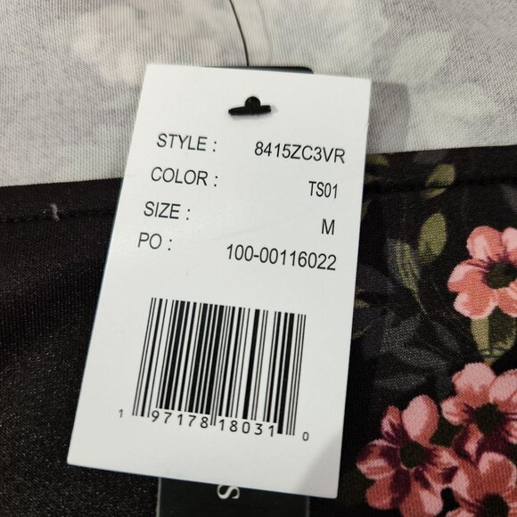 Violets & Roses Floral Square Neck Long Sleeve Blouse New With Tags Women's M - Picture 9 of 14